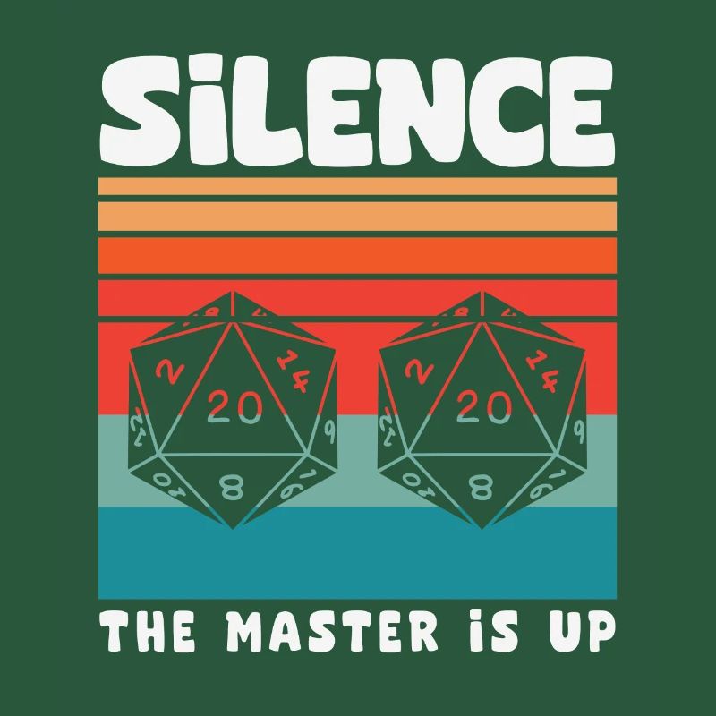 Silence! Le Master Is Up D20 Cube