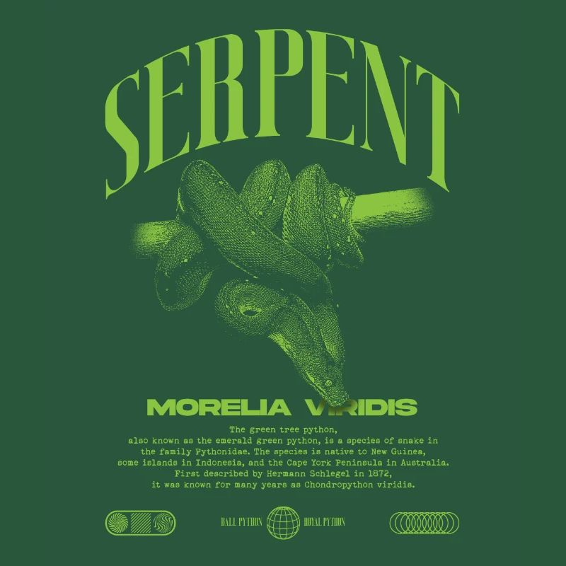 Green Tree Python Modern Reptile Keeper Streetwear