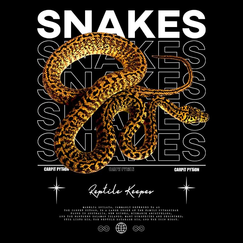 Carpet Python Modern Streetwear Reptile Keeper
