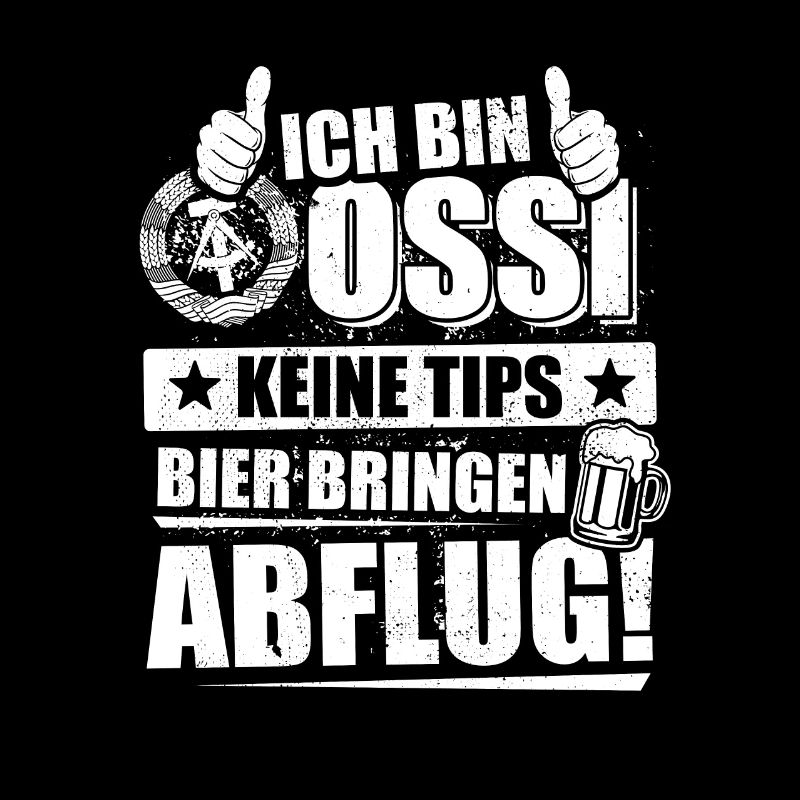Ich bin Ossi, keine Tips Bier bringen, Abflug