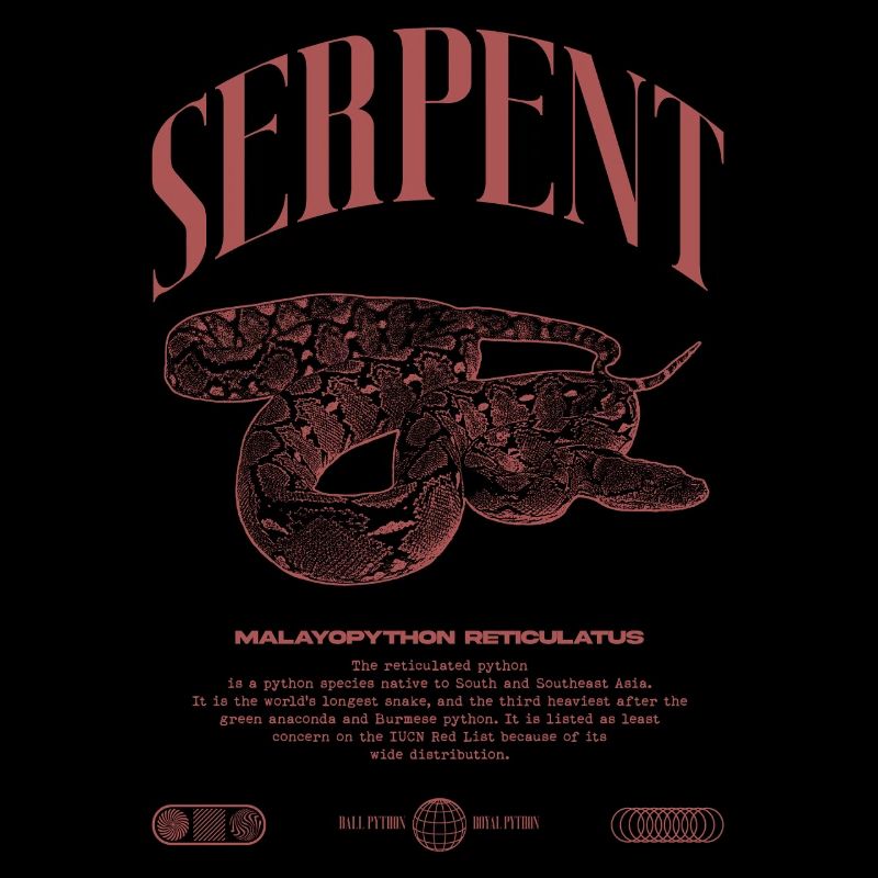 Reticulated Python Reptile Keeper Streetwear