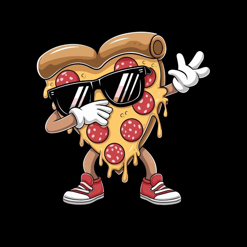 Cool Pizza Slice With Sunglasses Dabbing