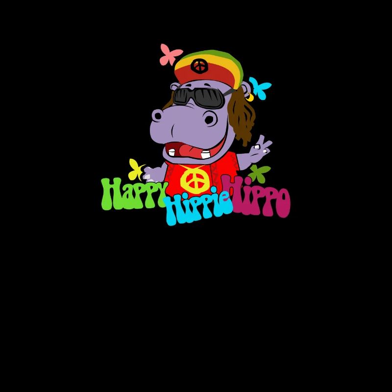 Nilpferd Hippie