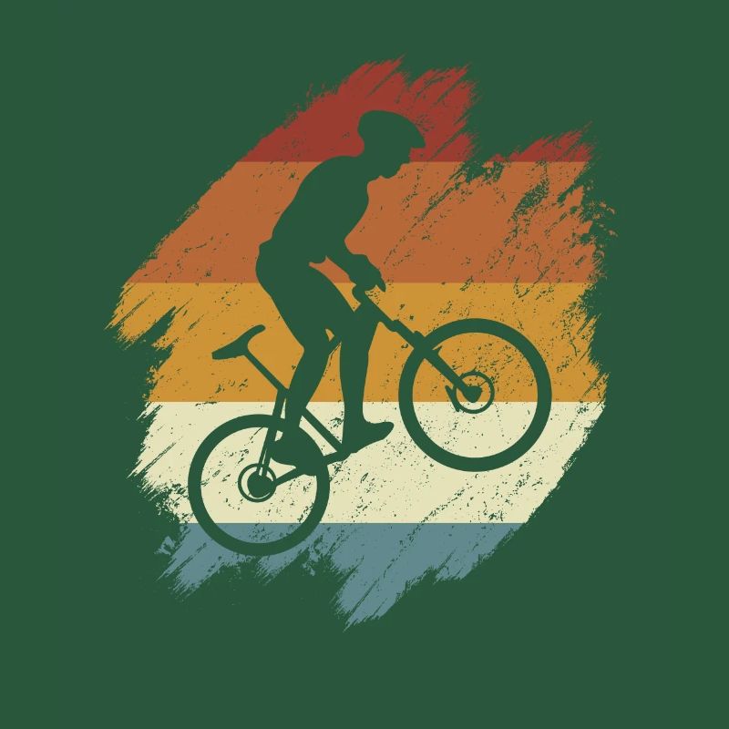 E-Bike, E-VTT, Retro coucher de soleil E-Biker