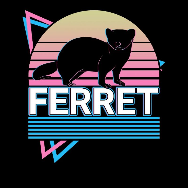 Frettchen Retro Geschenk