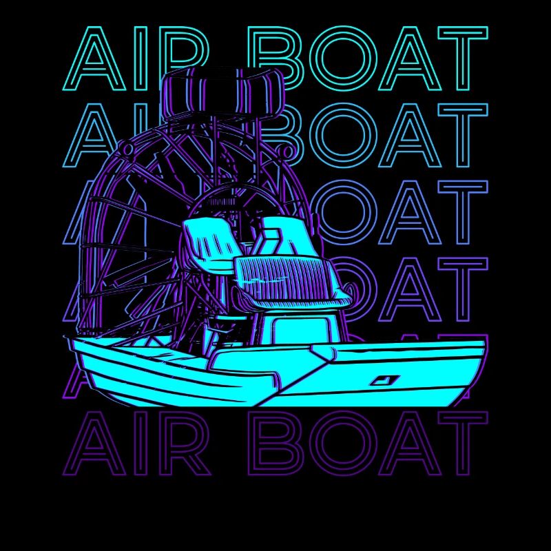 Luftboot Luftbootfahren Fanboot Retro Geschenk