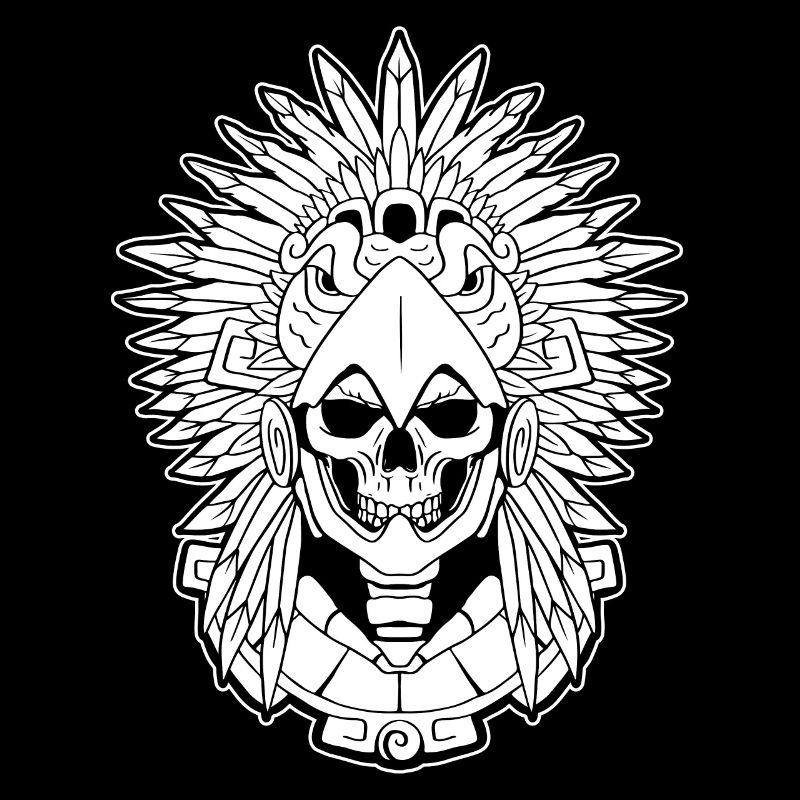Aztec Eagle Warrior Mayan Skull Inca