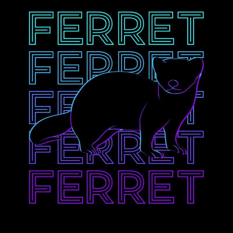 Frettchen Retro Geschenk