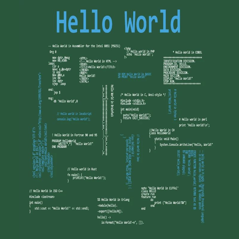 Hello World Programmeur Langages de programmation Nerd