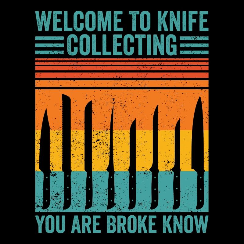 Drôle de collectionneur de couteaux