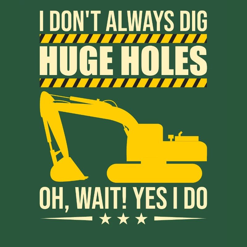 Retro Bagger Spruch Baggerfahrer Baustelle