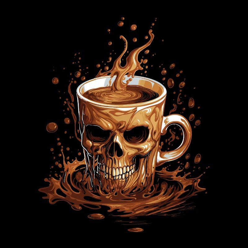 Coffee Cafe Skull
