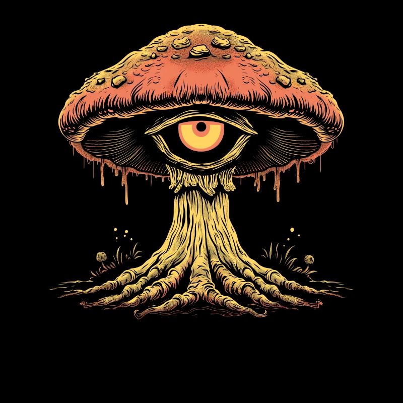 Cottagecore Weirdcore Esthétique Champignon Globe oculaire C