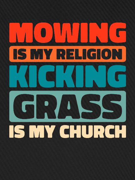 Lawn mower mowing