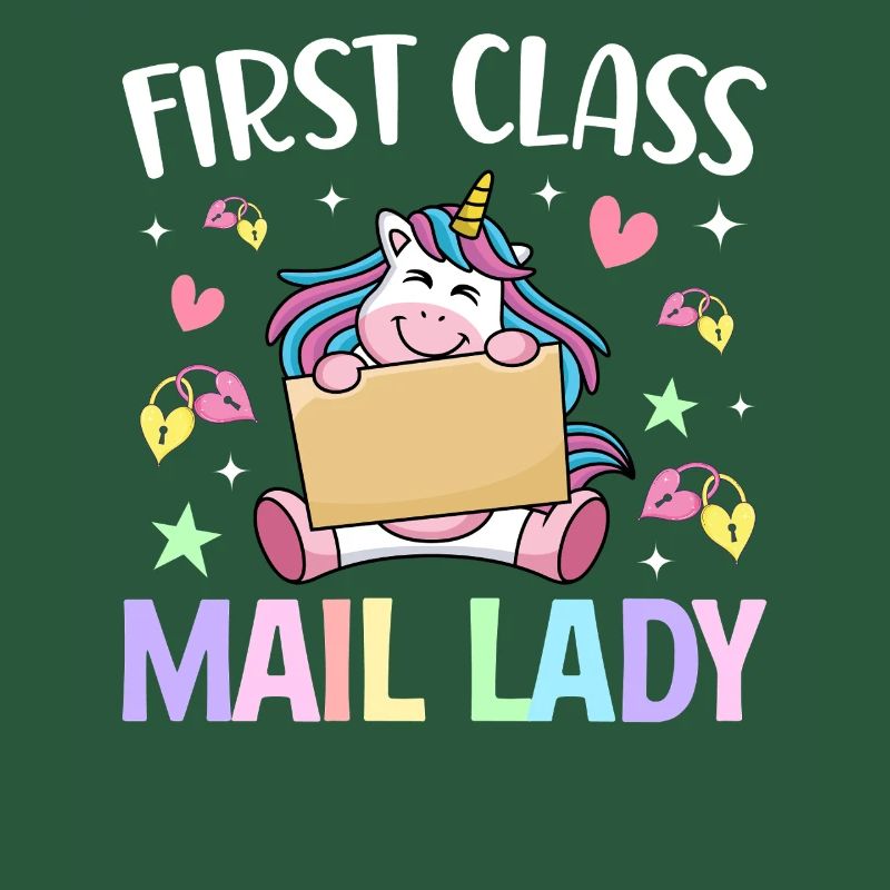 First Class Mail Lady Weiblicher Postbote Arbeiter