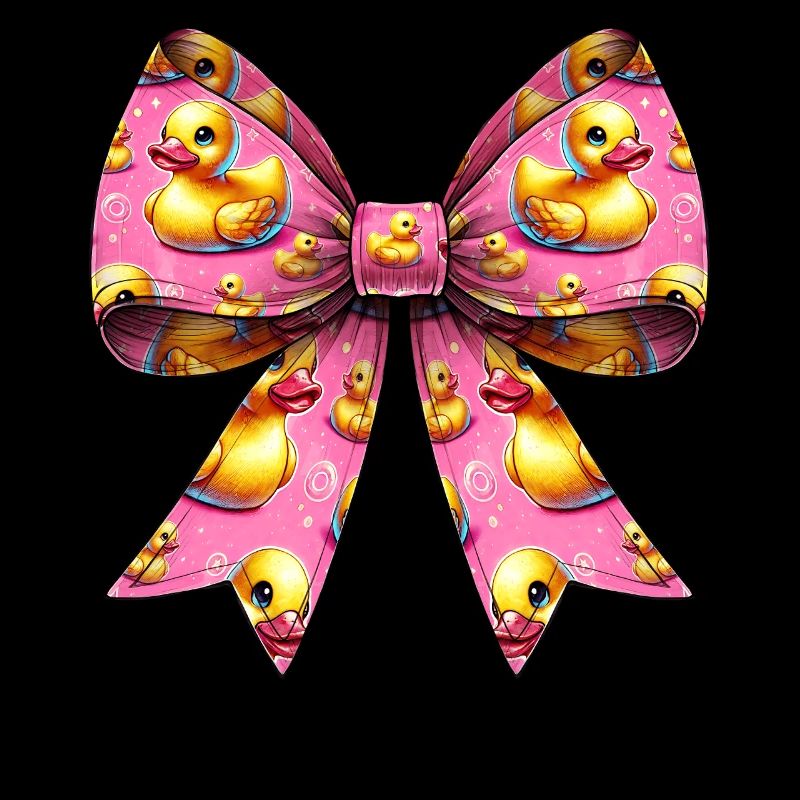 Coquette Bow Rubber Ducky Pattern Mom