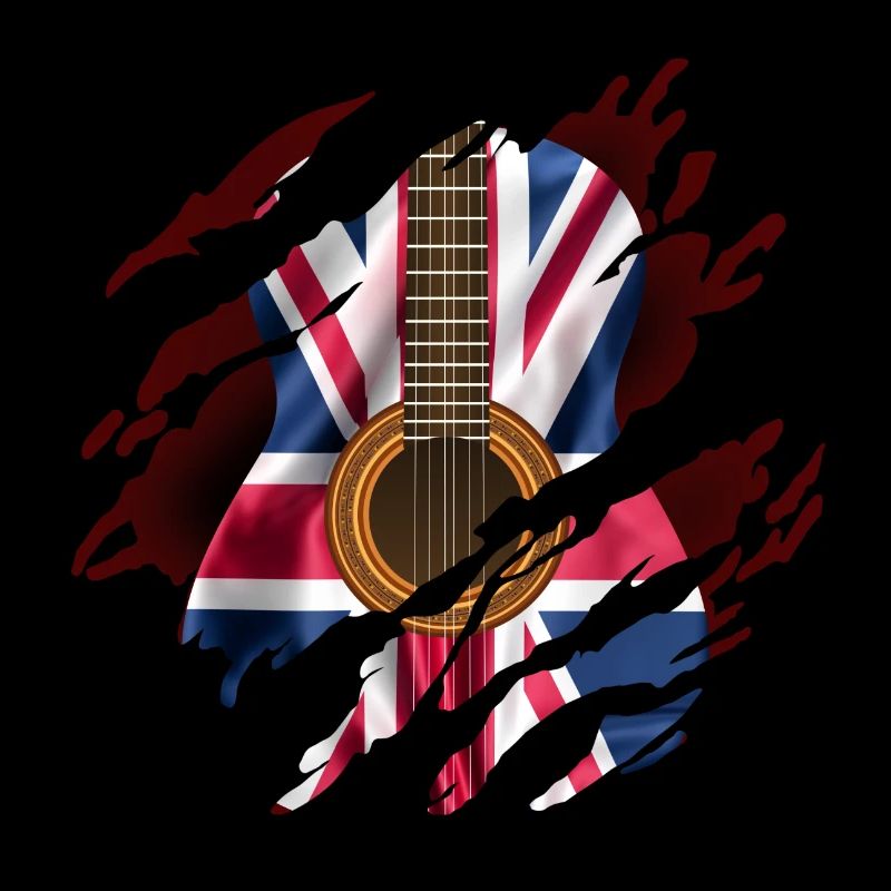 British Guitar Flag Inside