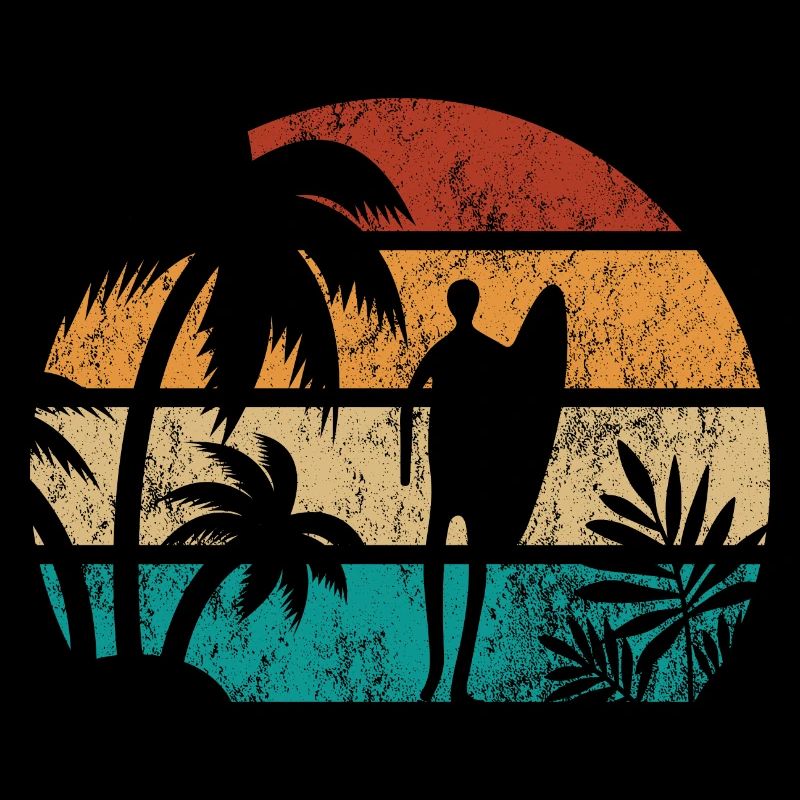 Sunset Surfer - Surf all day - Wave - Gift