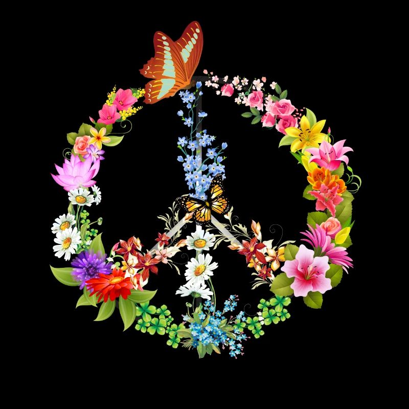 Peacezeichen Schmetterling