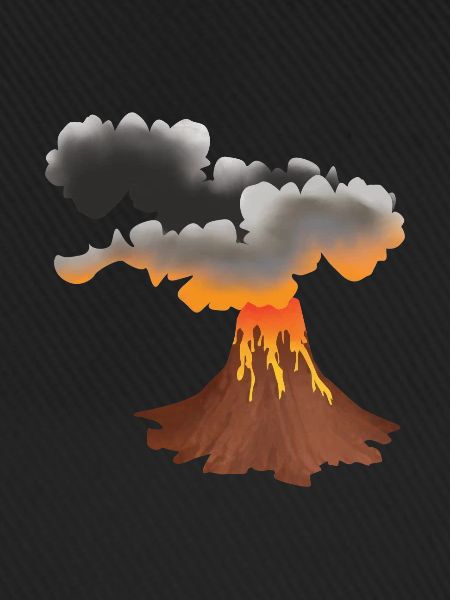 Erupting volcano design