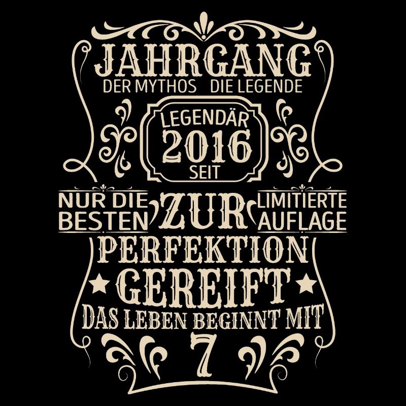 Geburtstagsgeschenk Geboren 2016 7 Jahre