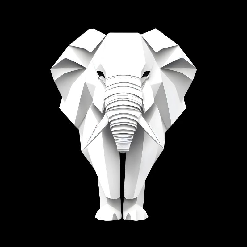 Papier-Origami-Elefant