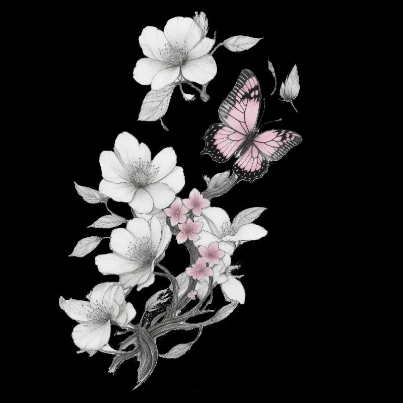 Schmetterling mit blume