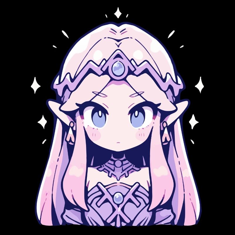 Princesse Chibi mignonne - Conception de conte de fées mignon