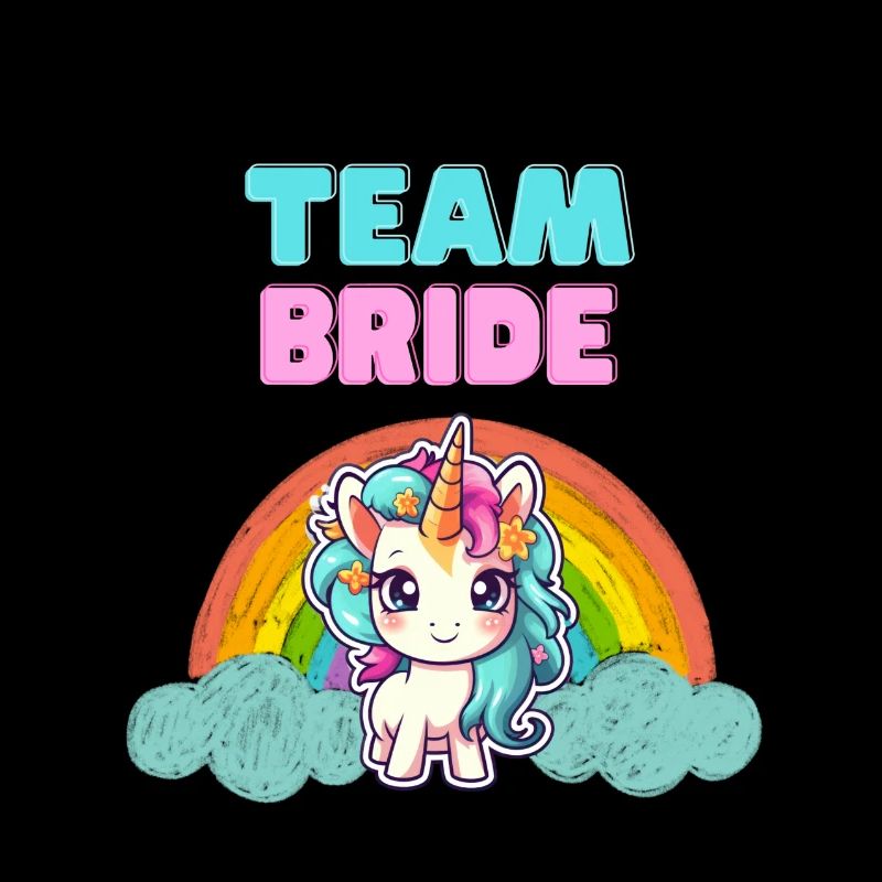 "Team Bride" Einhorn-Design