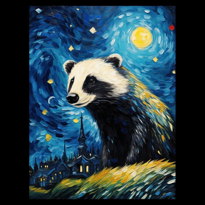 Dachs van gogh sternennacht