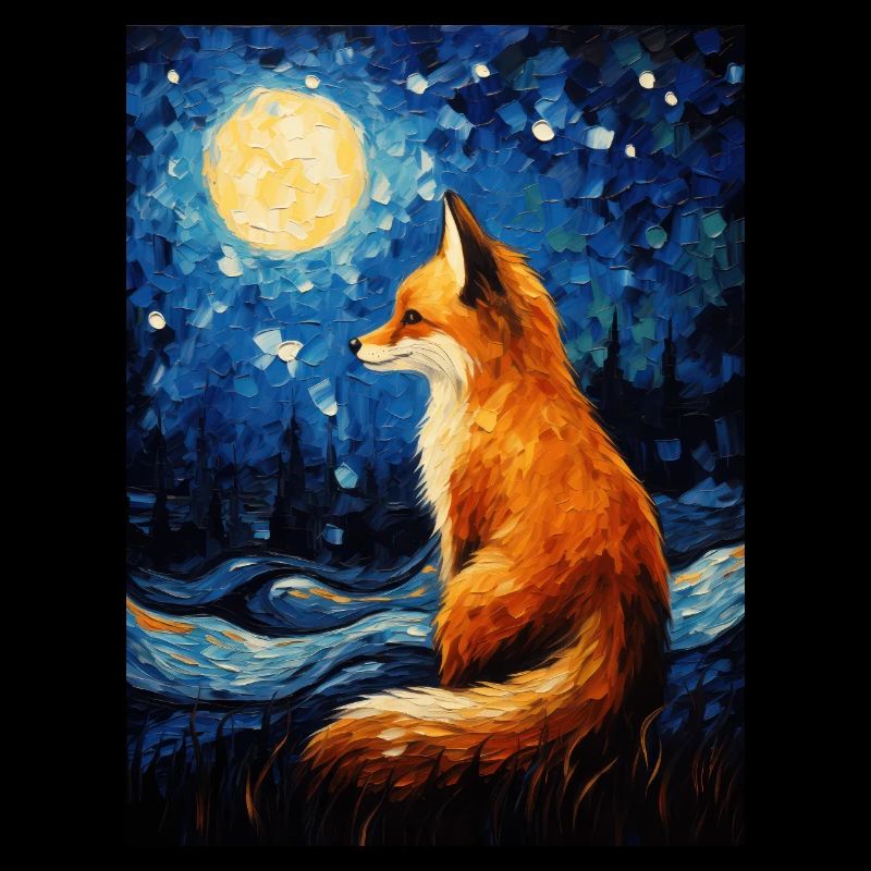 Fox Van Gogh Style
