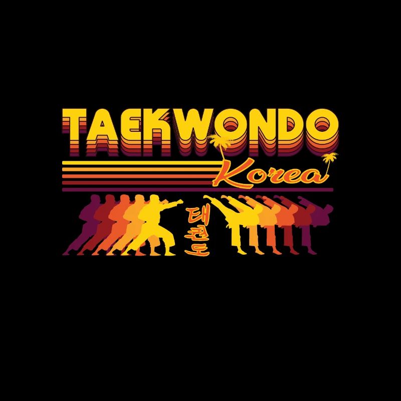 Cooles Retro Taekwondo Design