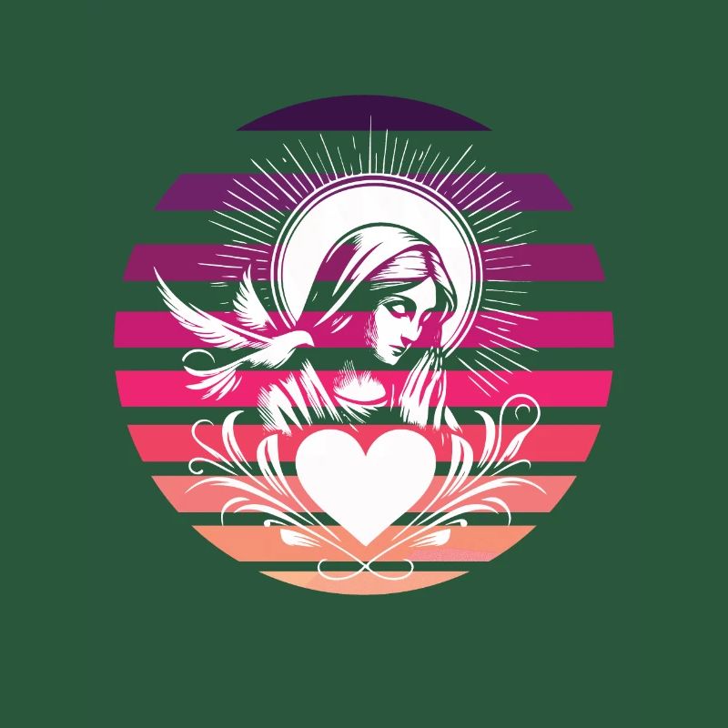 Sinnliches Maria Mutter Gottes Retro Design