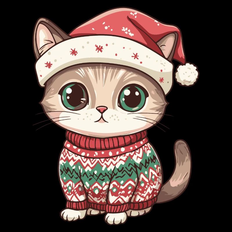 Bande dessinée de Noël de chat