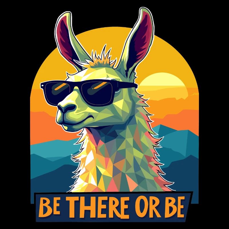 Sei dabei oder sei Lama – Retro Cool Lama Design