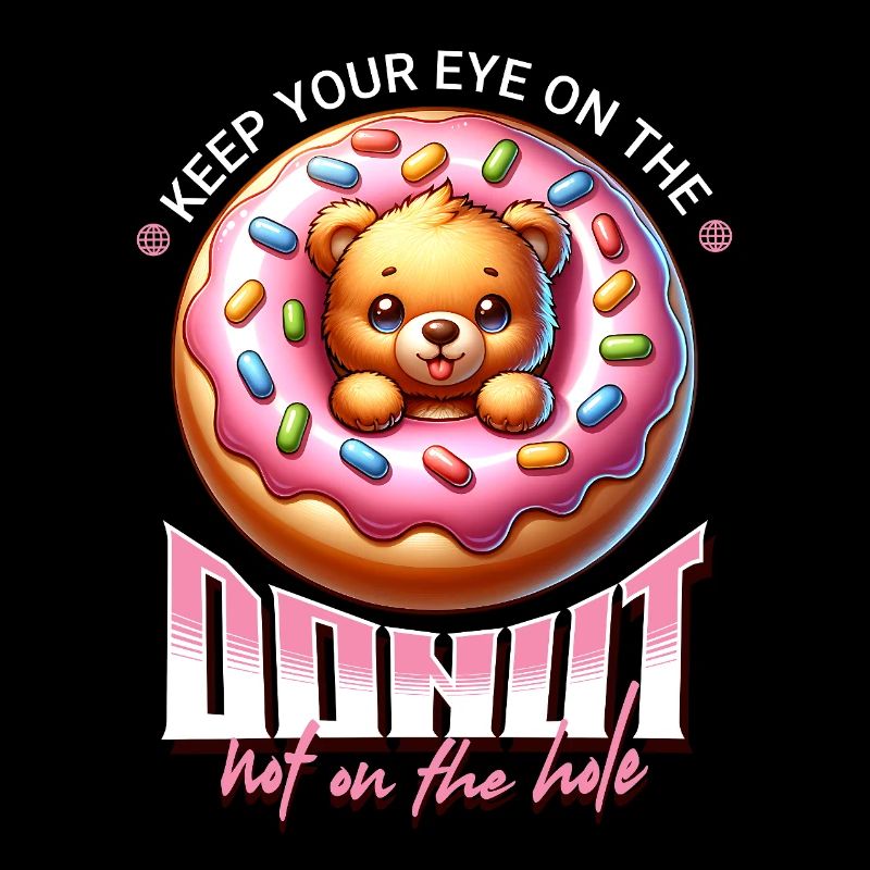 Donut Bärchen Motiv mit Zuckerguss