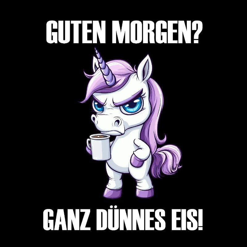 Einhorn Kaffee Morgenmuffel Design