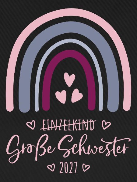 Große Schwester 2027 Boho Regenbogen