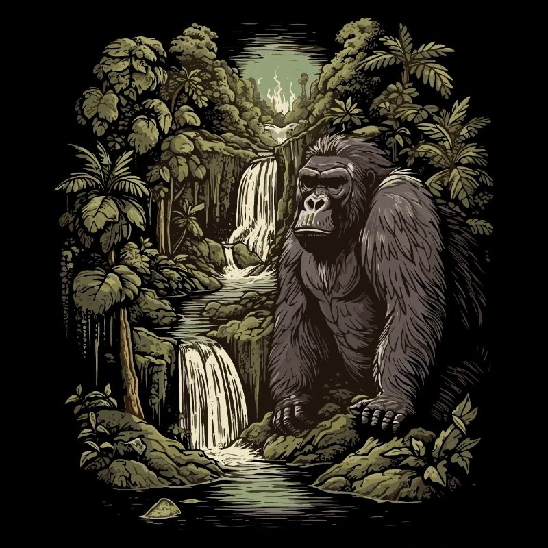 Gorilla Affe Tier Baby Jungtier Äffchen Gorillas
