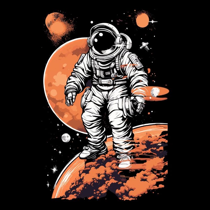 Cool astronaut in space