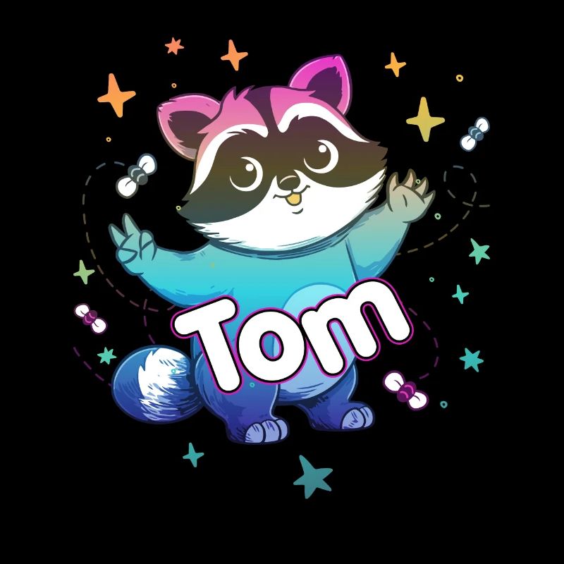 TOM - Schöner Jungen Name mit süßem Waschbär