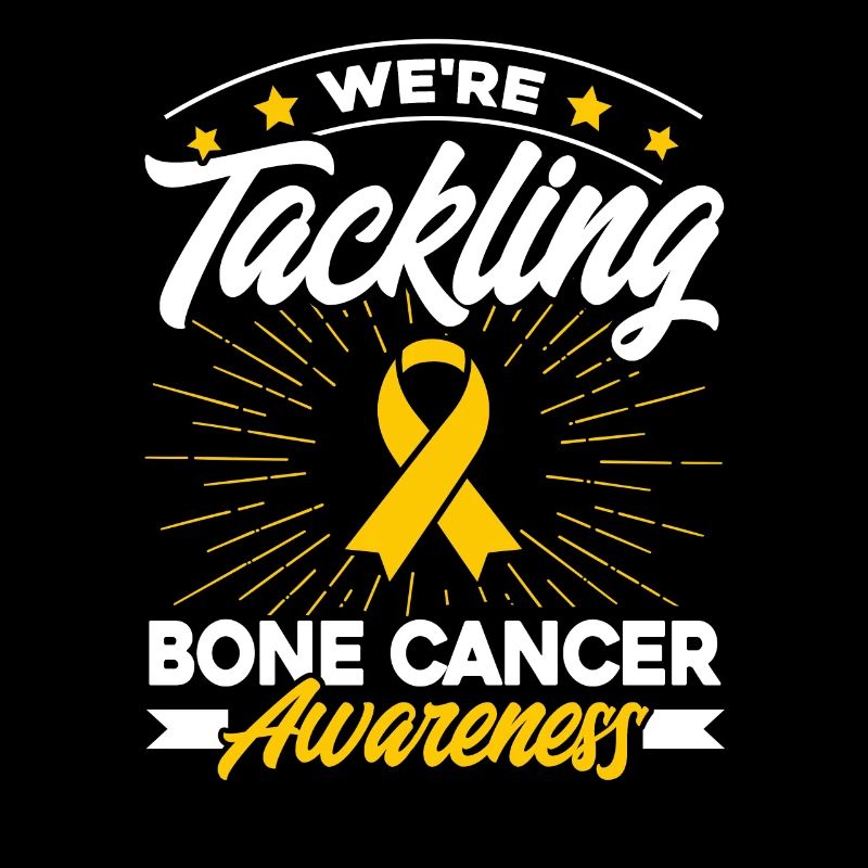 Yellow Ribbon Bone Cancer Support Bone