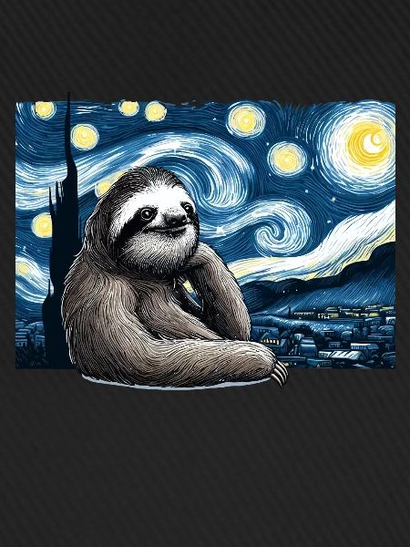 Sloth Starry Night