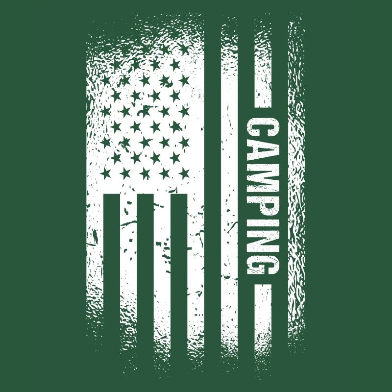 Camper Us Flag Camping
