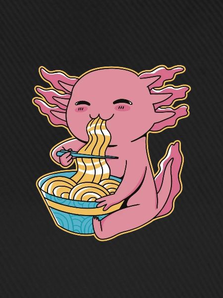 Ramen drôle d’axolotl