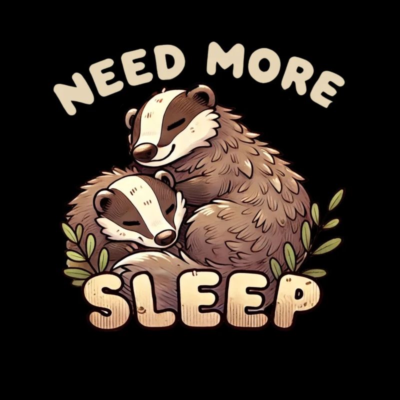 Need more sleep, funny badger,