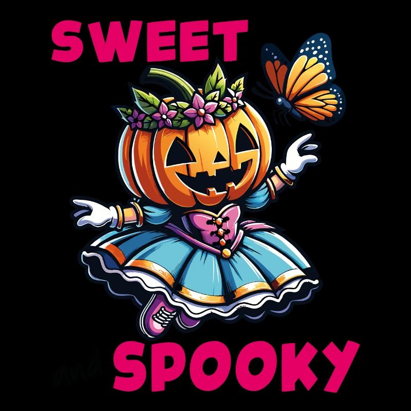 Mignonne princesse d’Halloween avec papillon