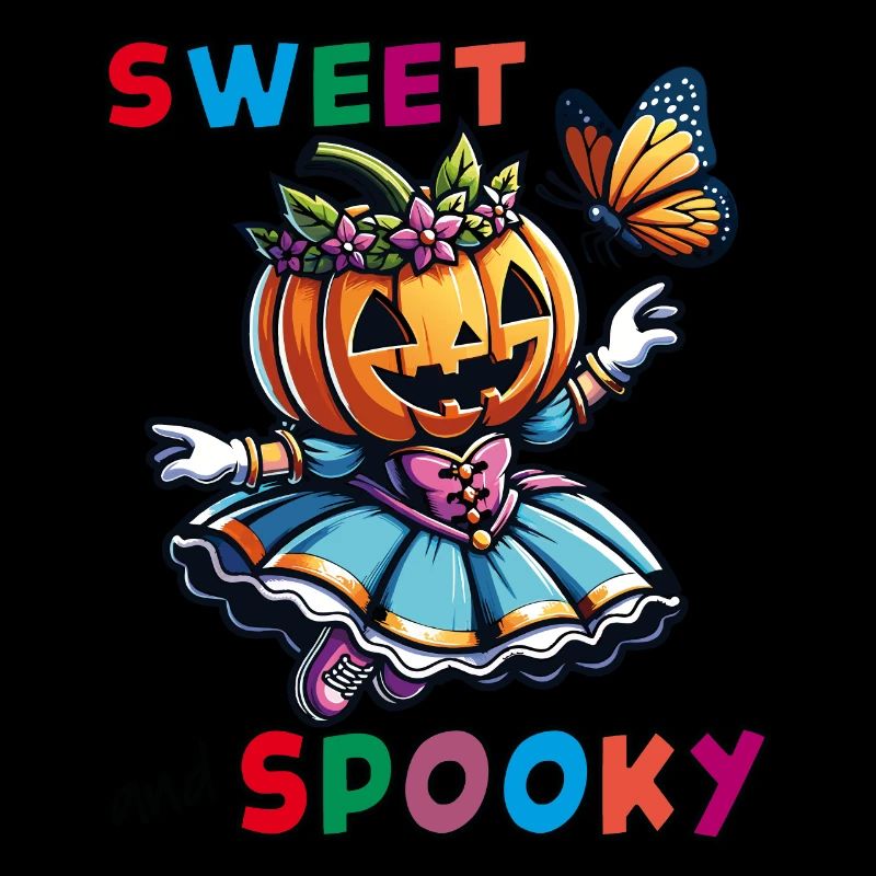 Mignonne princesse d’Halloween avec papillon