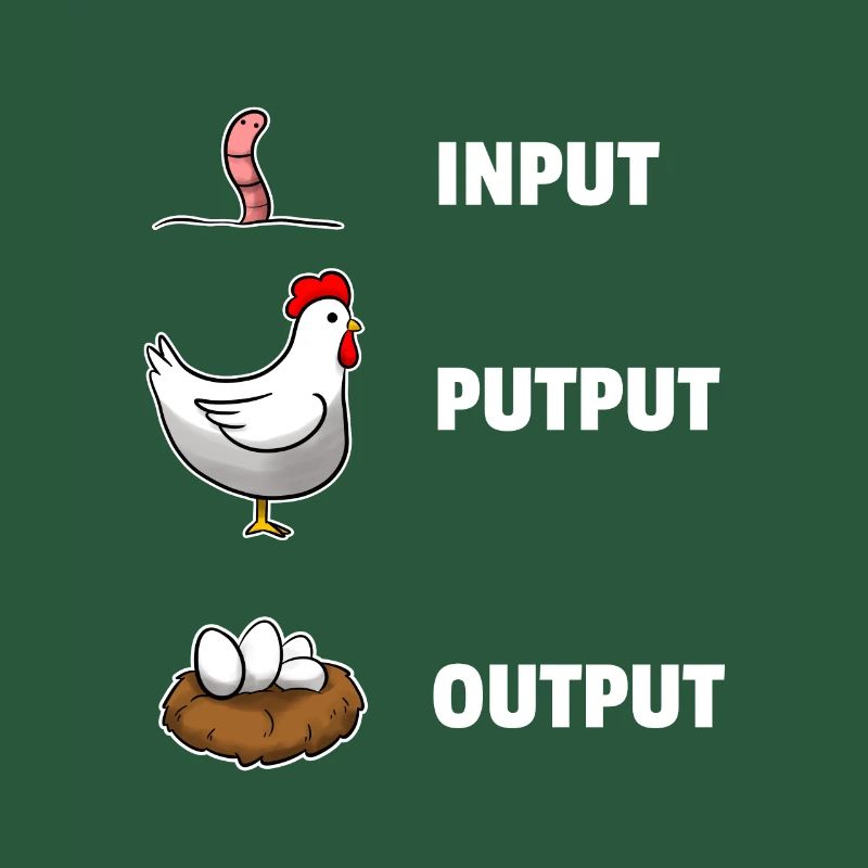 Input Putput Output Hühner Informatik