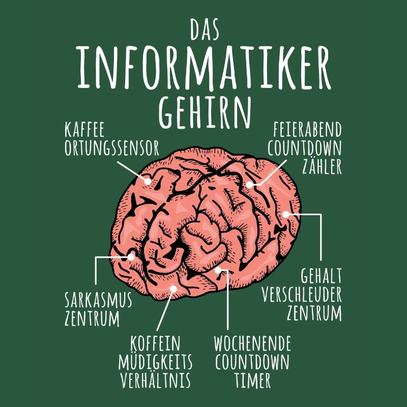 Informatiker Gehirn Programmierer Nerd IT Student